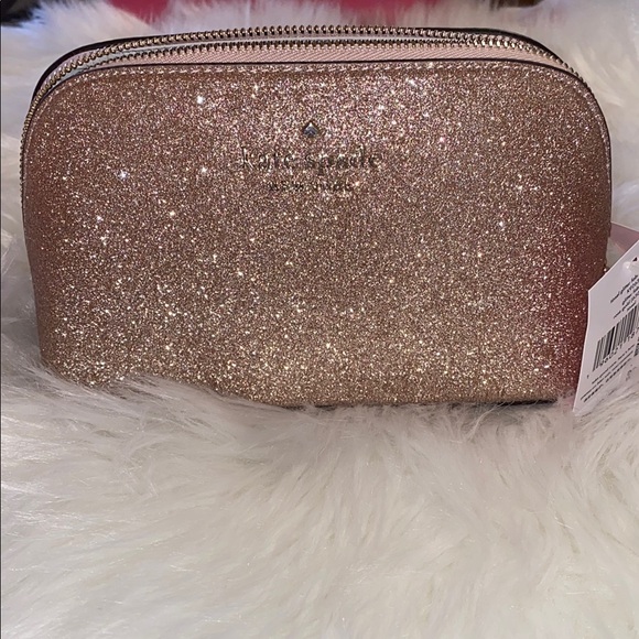 kate spade Handbags - Kate Spade Glittering Gold Cosmetic Bag